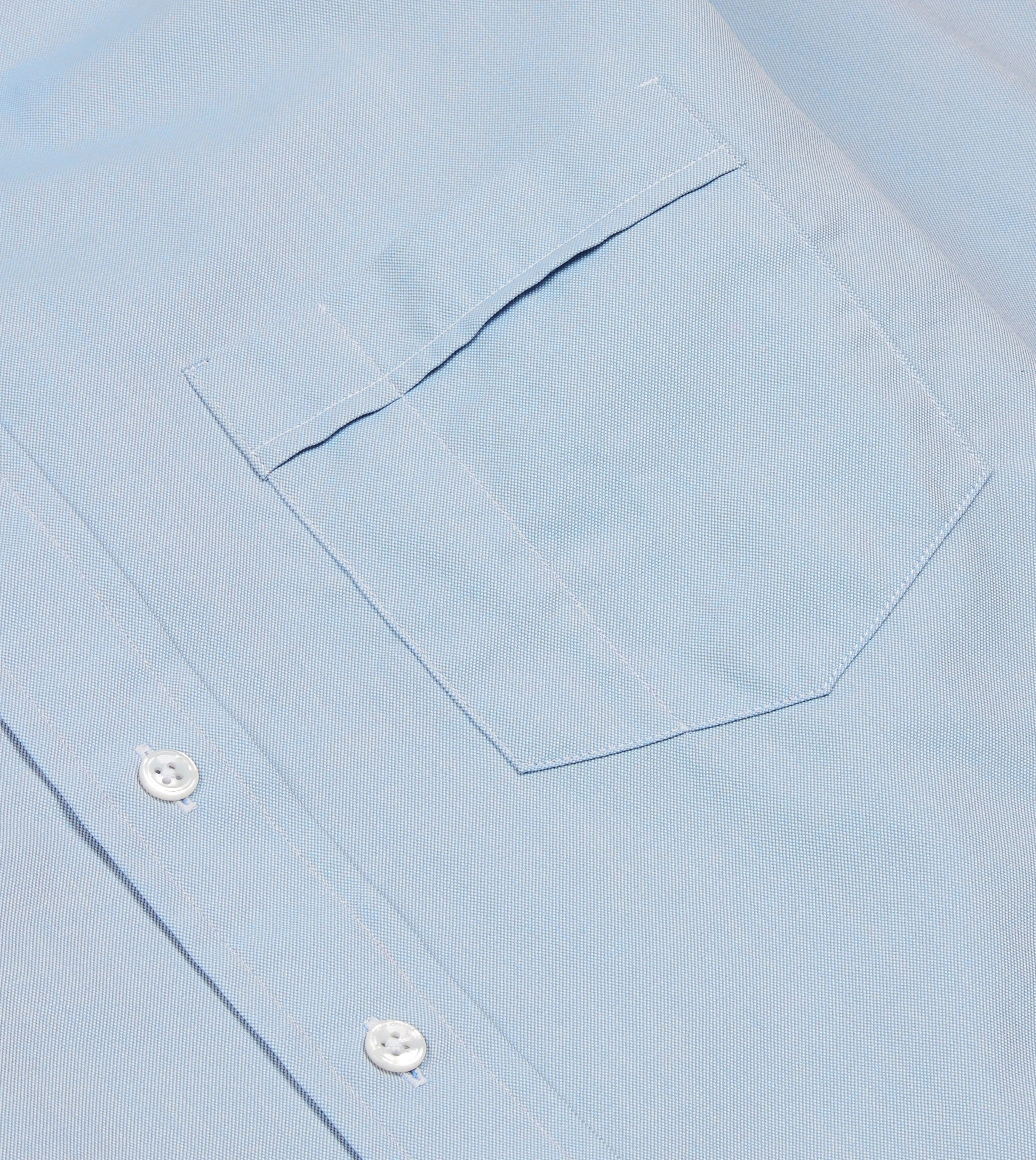 Luxury Feel Blue Pinpoint Oxford Cotton Cloth Button-Down Shirt
