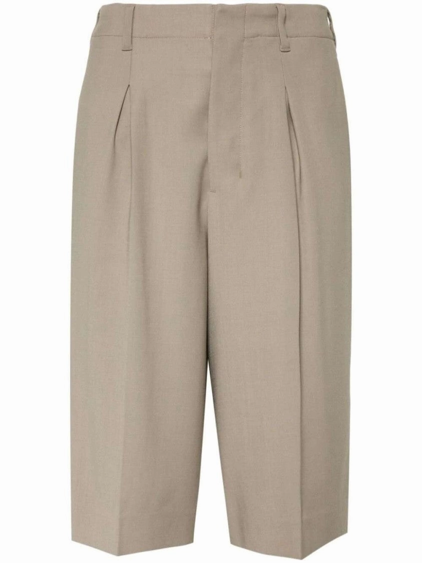 Warehouse Work Wedges Taupe Brown Tailored Knee Shorts