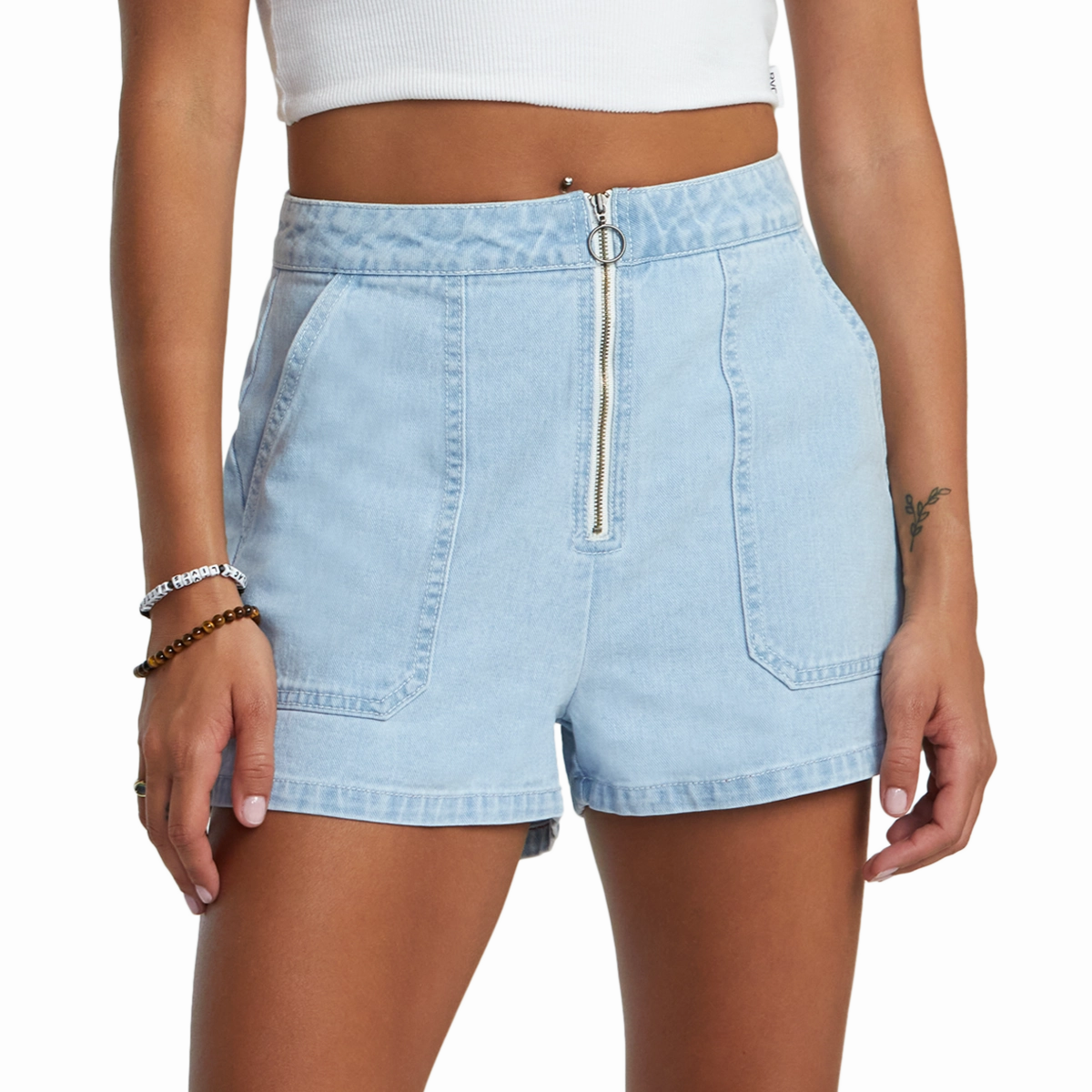 Women's Goldie Denim Short Utility Ready ReflectiveAccentDetails