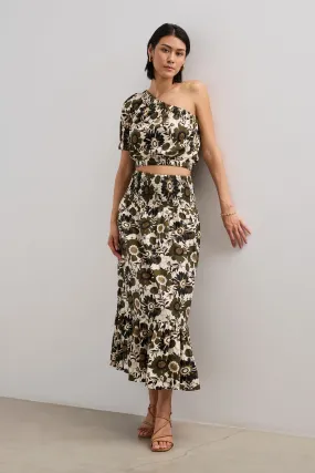 Polished Touch Easy Layer Bohemian printed skirt