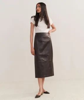Leather Sienna Skirt Mini length Hidden Zipper