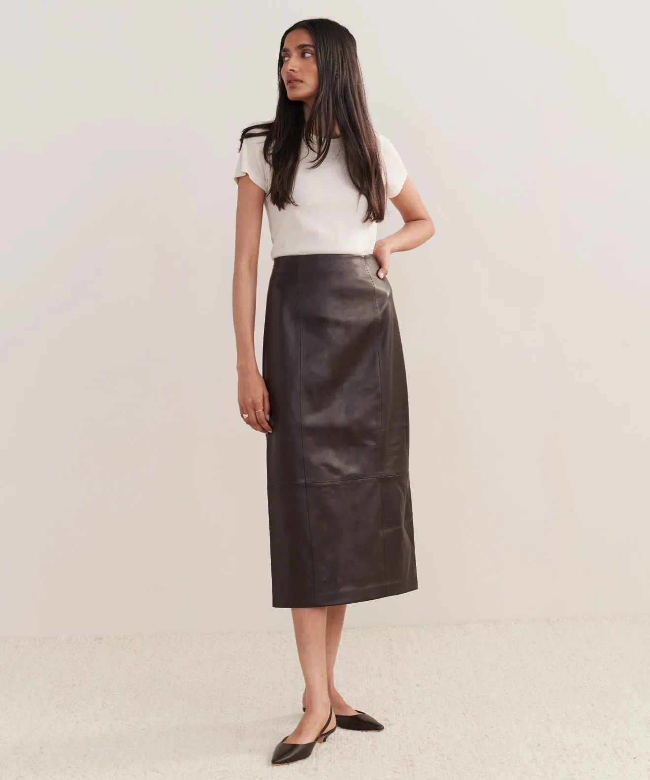 Leather Sienna Skirt Cozy Vibe