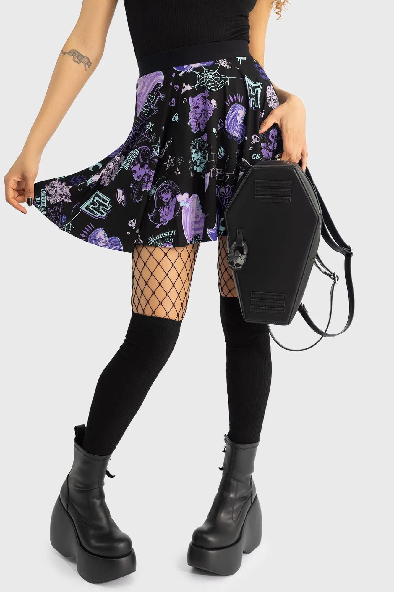 Haunt It Mini Skirt Heritage Craft Crisscross Back