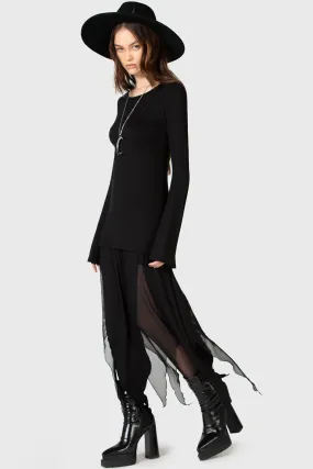 Chic Tones Curvy Fit The Grimmer The Better Midi Skirt