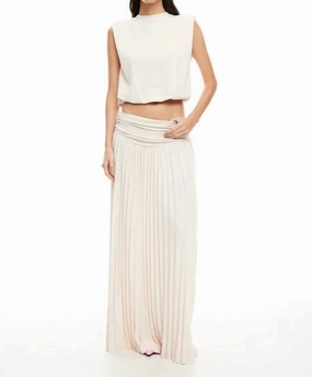 Everyday Vibe Field Of Dreams Maxi Skirt In Beige
