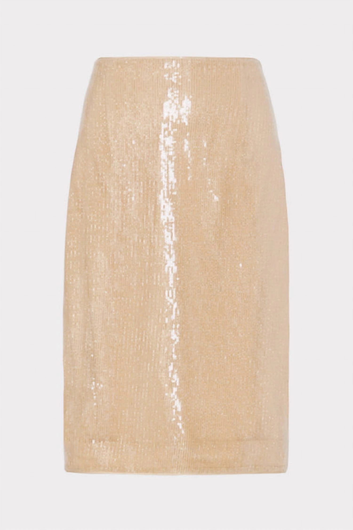 Aesthetic Look Adley Sequin Skirt In Gold