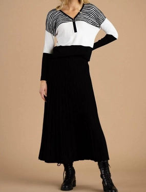 Knit Sweater Skirt In Black Fresh Detail
