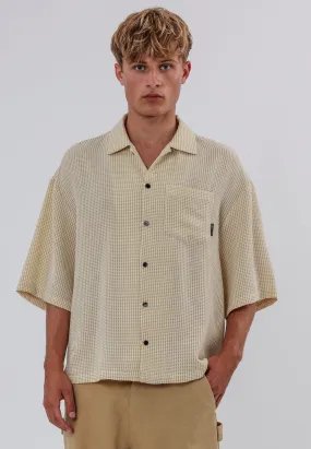 BRAILLE SHIRT OFF WHITE & SOFT KHAKI Versatile Clothing