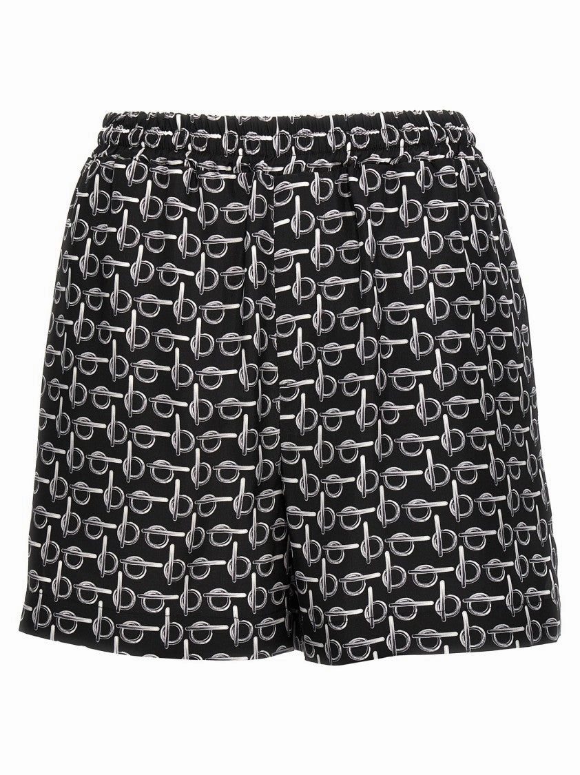Smart Casual Silk Shorts With Playful Print