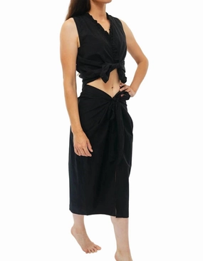 Detachable Detail City Wear Adela Skirt In Black