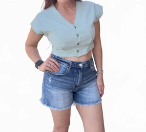 Lola High Rise Shorts In Medium Wash Smart Look