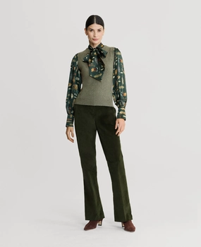 Modern Appeal Body Shape Wellington Corduroy Fit Flare Trousers