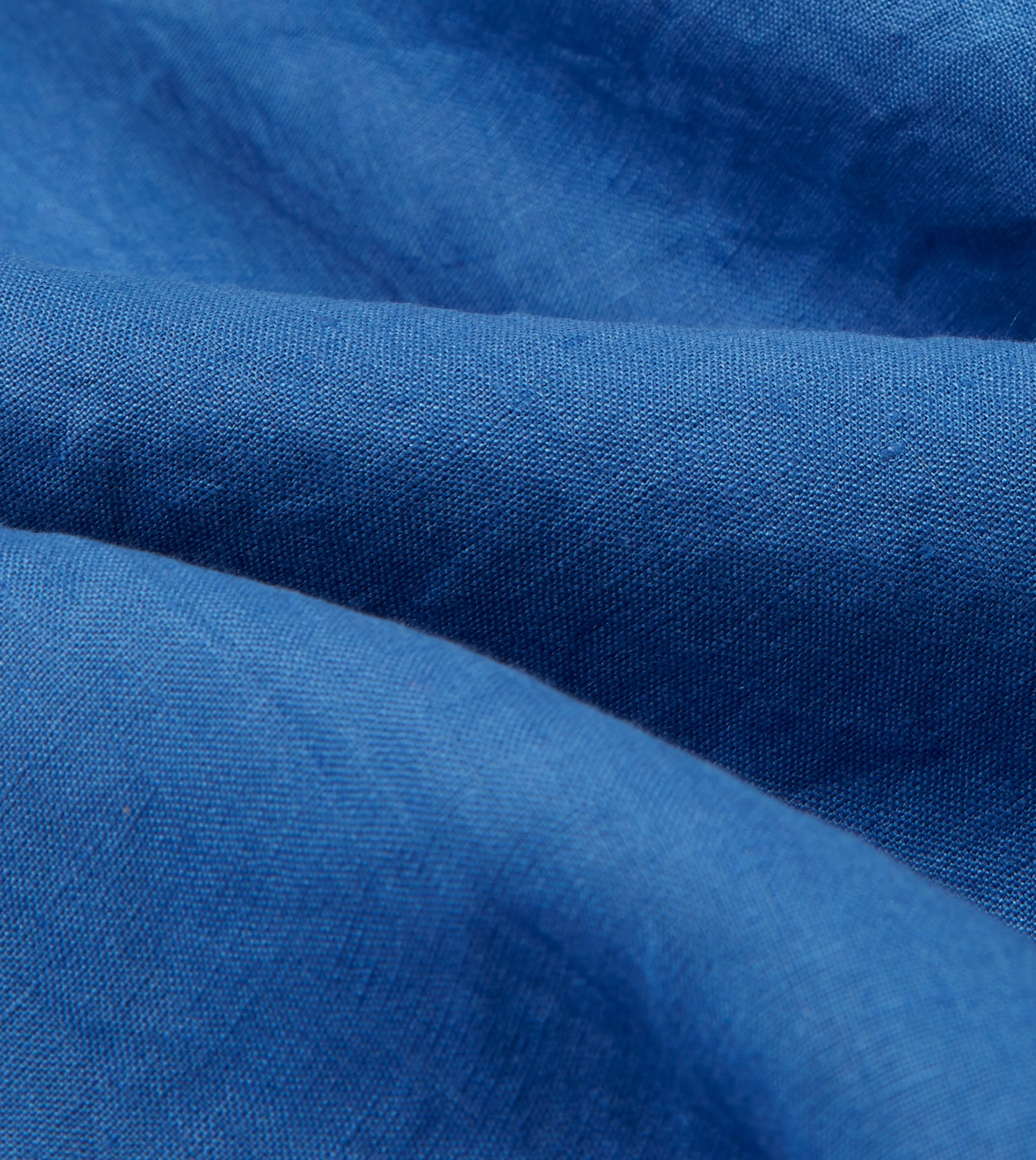 Bright Navy Linen Spread Collar Shirt birthday party