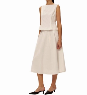 Brittney Midi Skirt In Off White Weekend Favorite