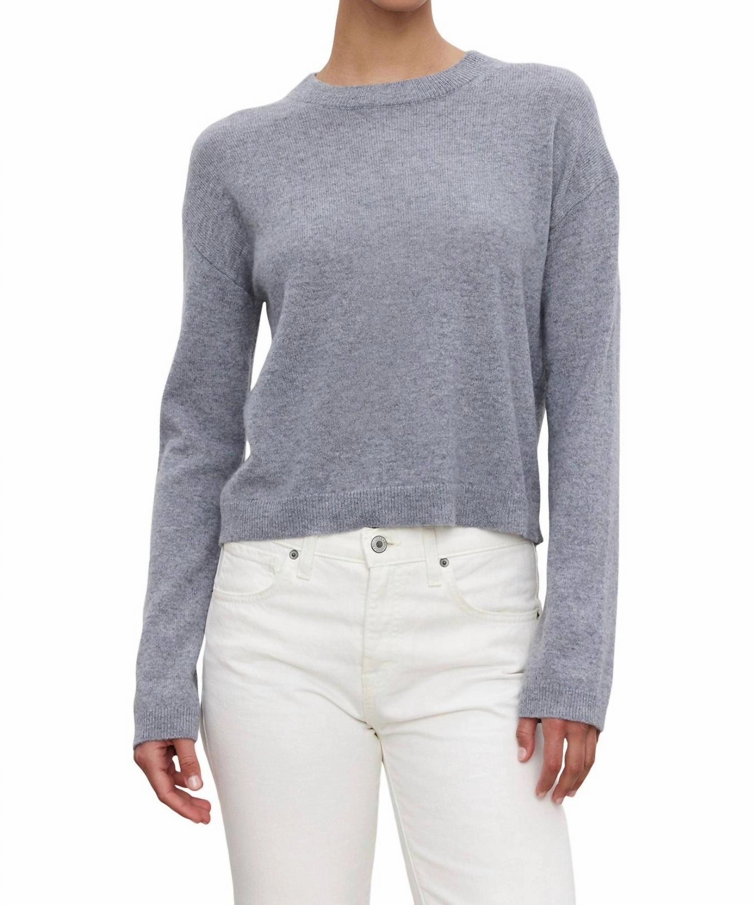 Classic Knit Brooklyn Sweater In Heather Gray