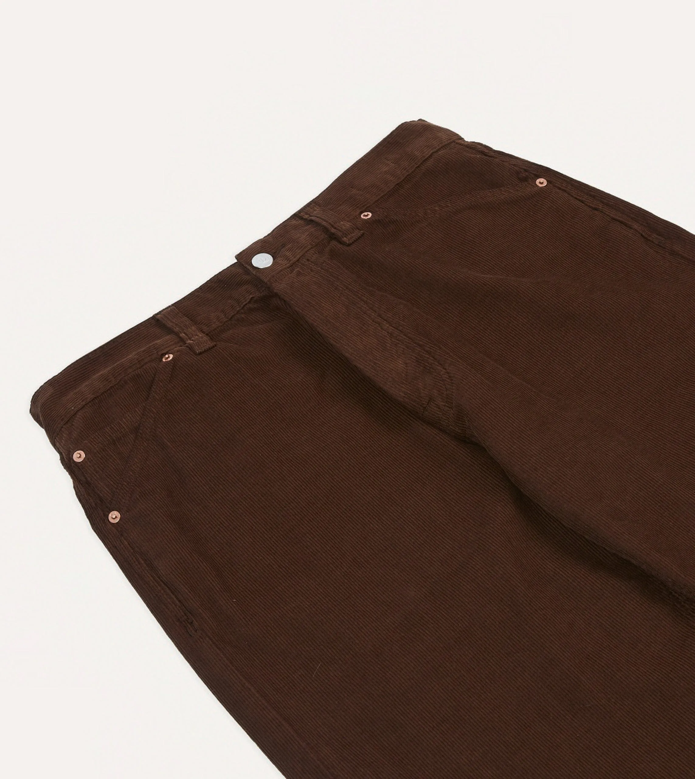 All Day Comfort Brown Japanese Selvedge Needlecord Five-Pocket Trousers