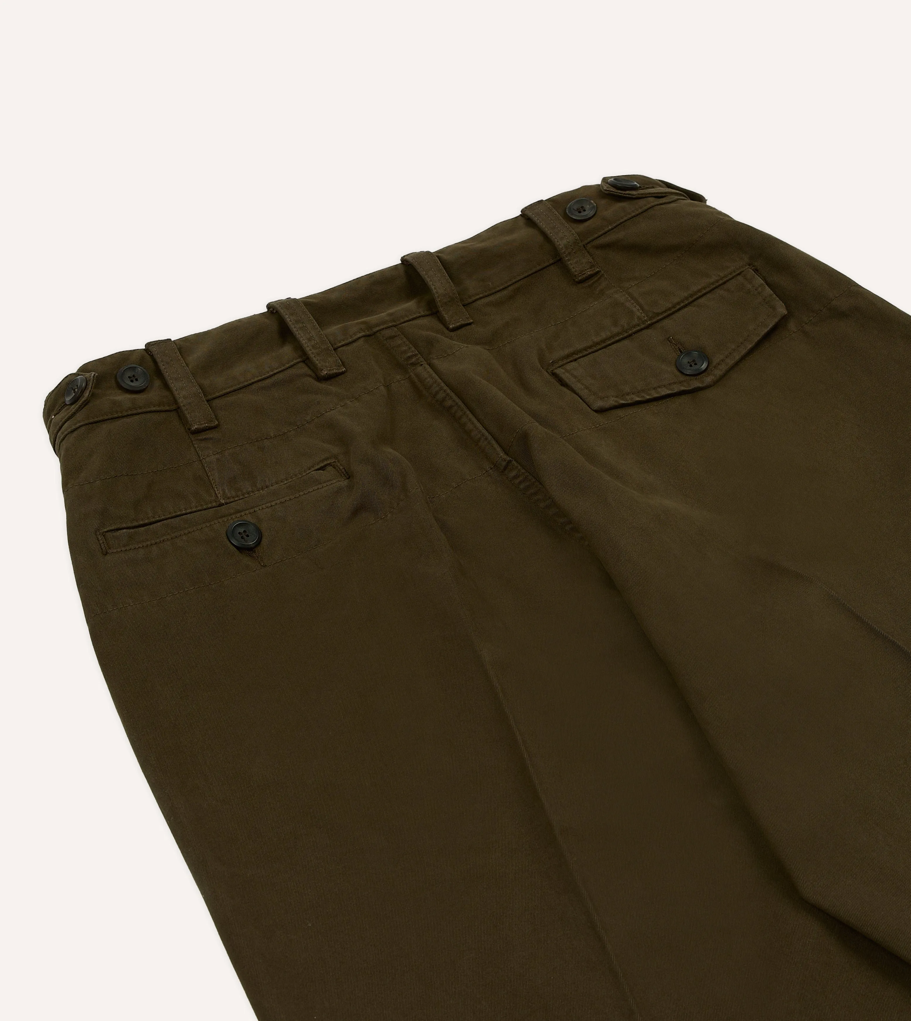 Day Comfort Brown Textured Cotton Flat Front Chino