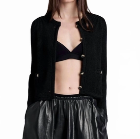 Cozy and Soft Wilson Knit Jacket In Black 001