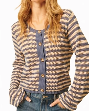 Non Restrictive Armhole Cozy Apparel Bryson Cardigan In Beach Club