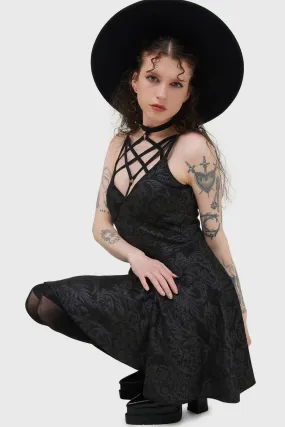 Magica Skater Dress [BLACK LILY] Sustainable-Lining