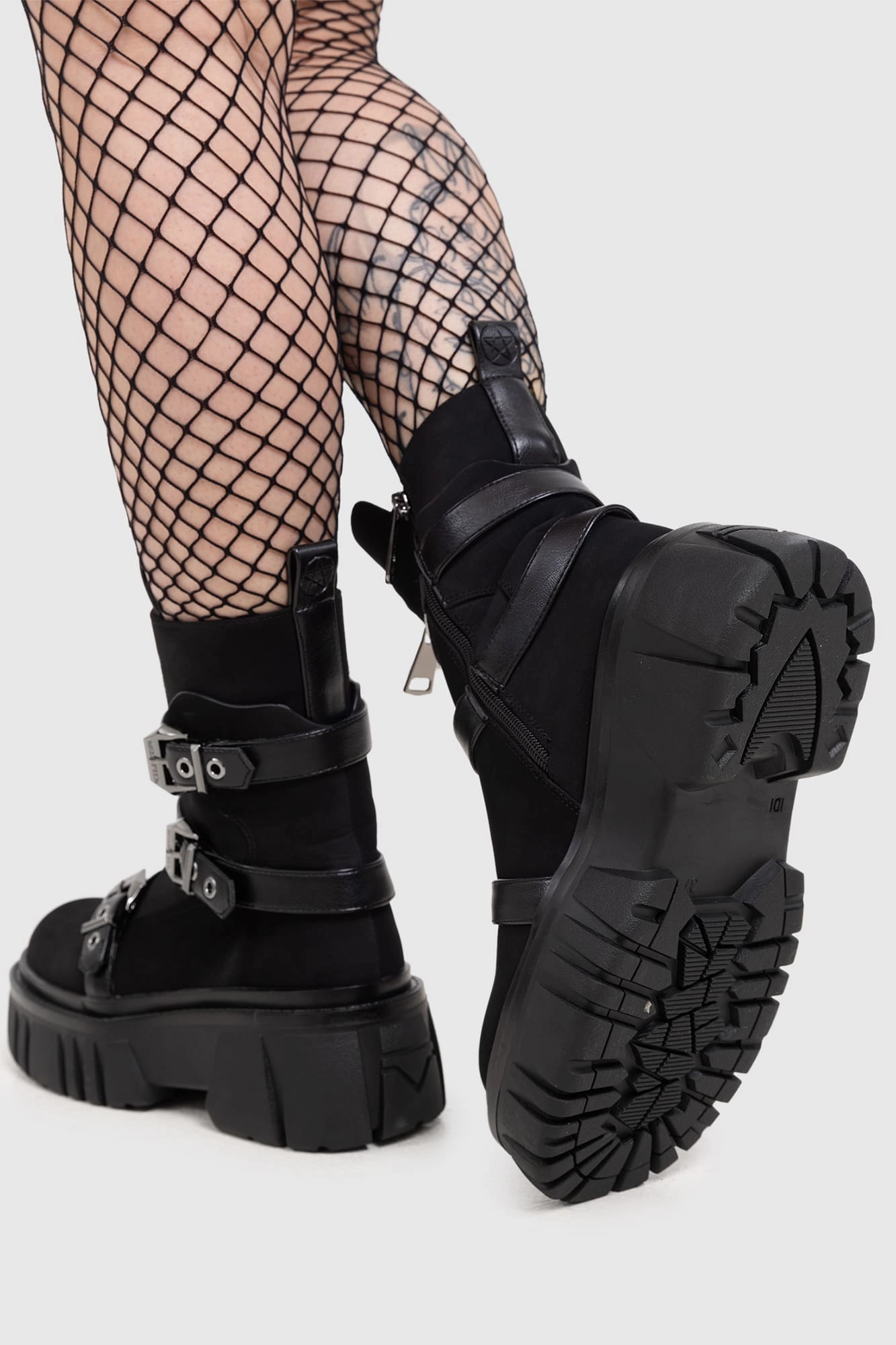 Coffin Combat Boots High Traction Rough Terrain Textile