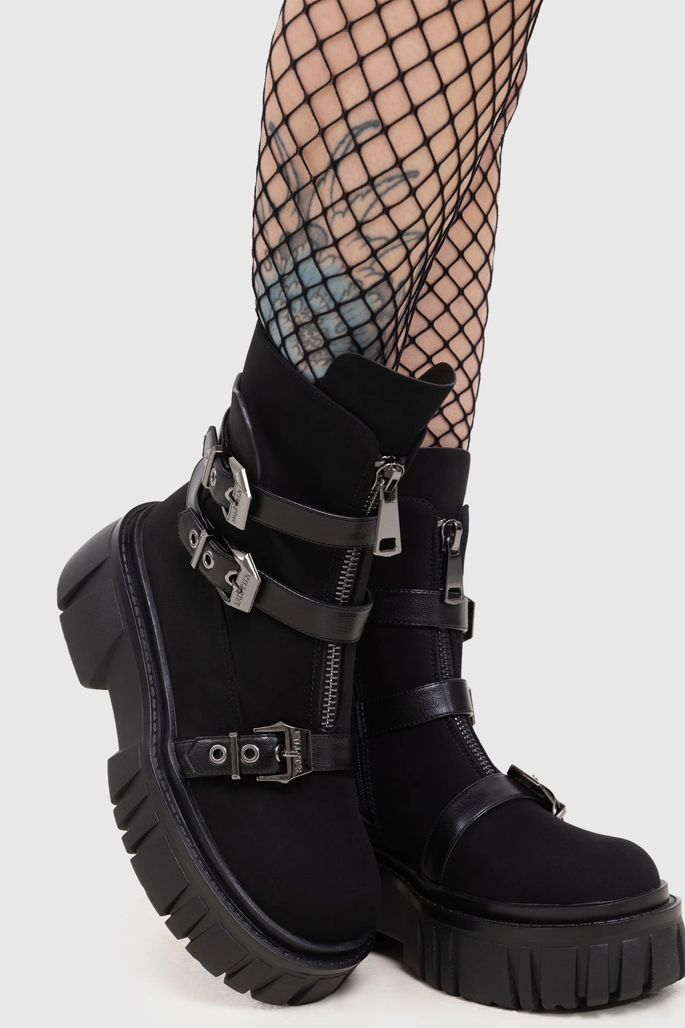Coffin Combat Boots Hiking Durable Look