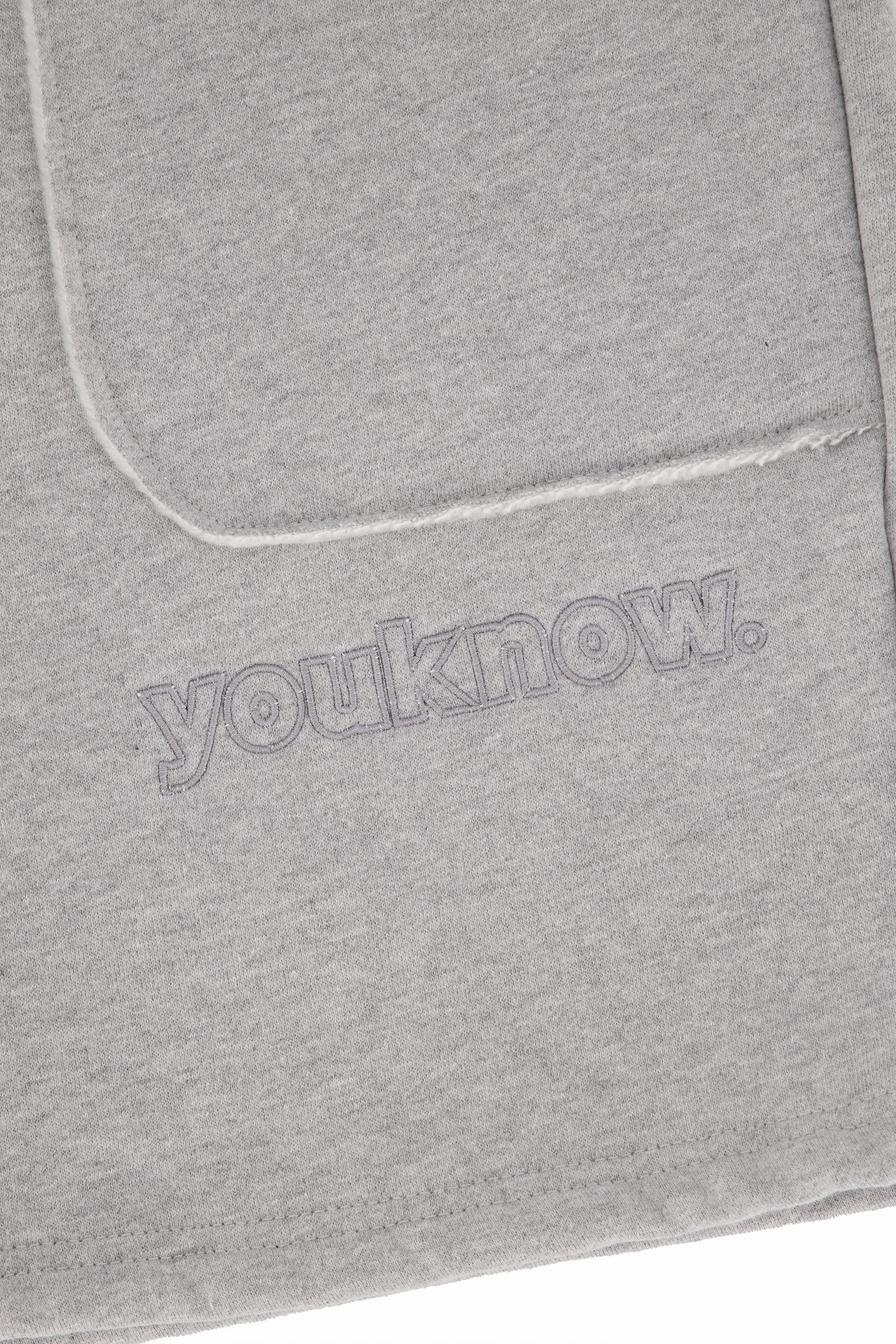 Exposed Seam Shorts | Grey Elastic hem