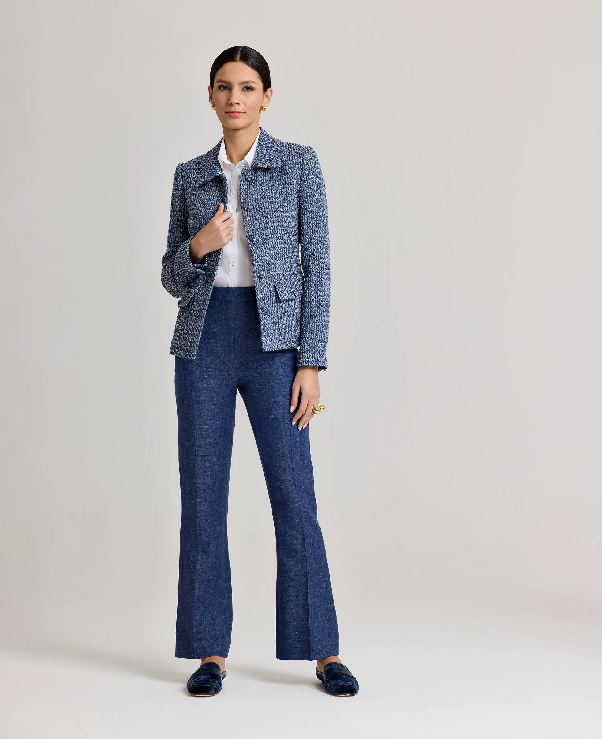 Elinor Short Tweed Jacket Casual Comfy Layer Teflon coating