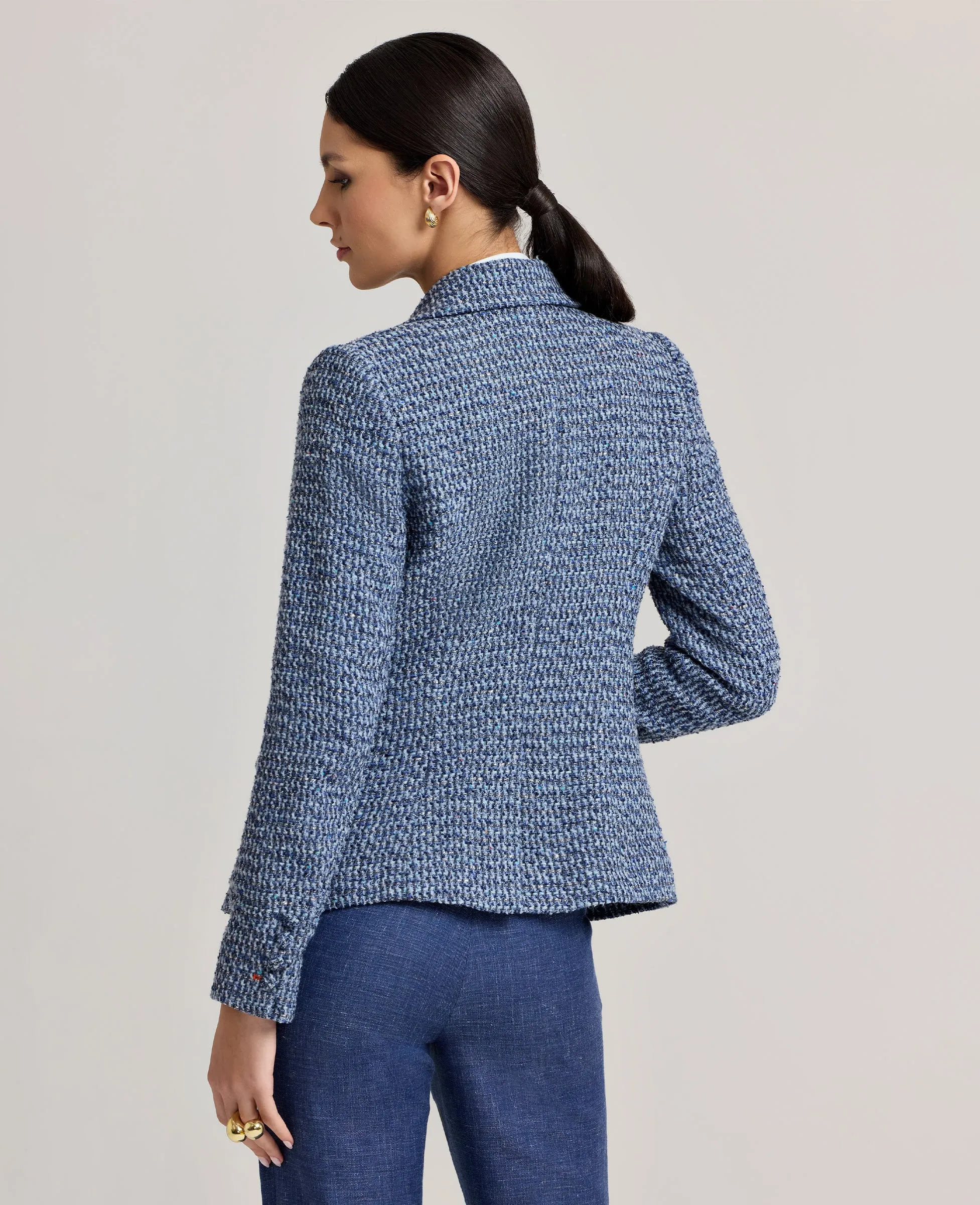 Canvas Make Structured Casual Fit Elinor Short Tweed Jacket