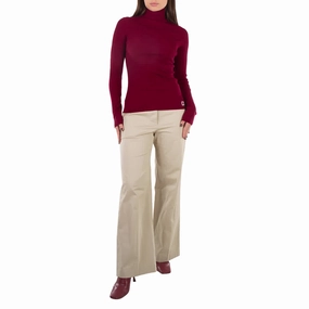 Cozy and trendy Burberry Wool Blend Ekd Motif Turtleneck Sweater