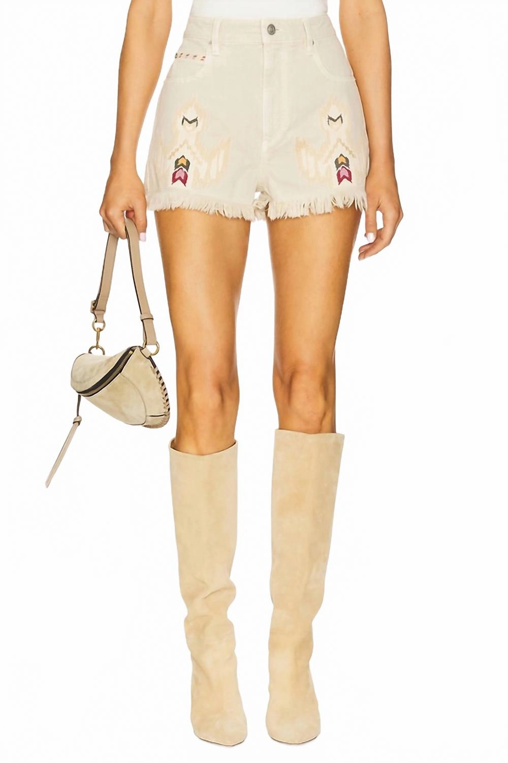 WaterResistantFinish Lesia Shorts In Ecru