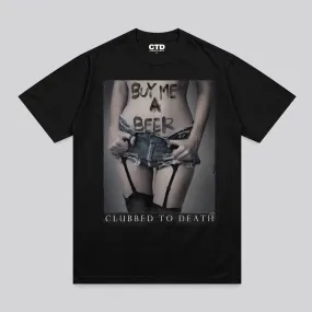 BUY ME BEER T-SHIRT JET BLACK Versatile Option