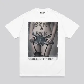 Gym workout BUY ME BEER T-SHIRT WHITE