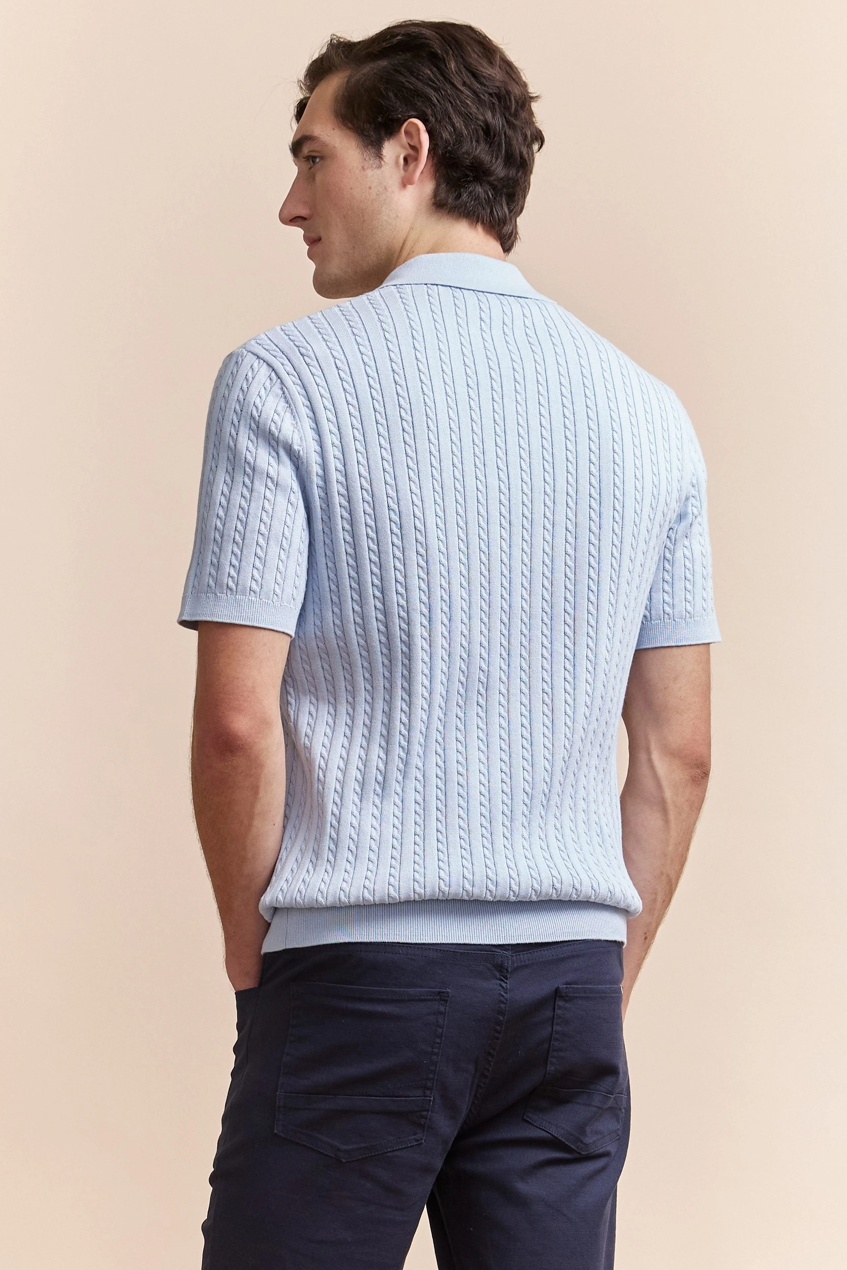 sporty wear Sleek Layering Cable knit polo