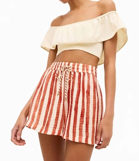 Travel Style Ana Beach Short In Tierra