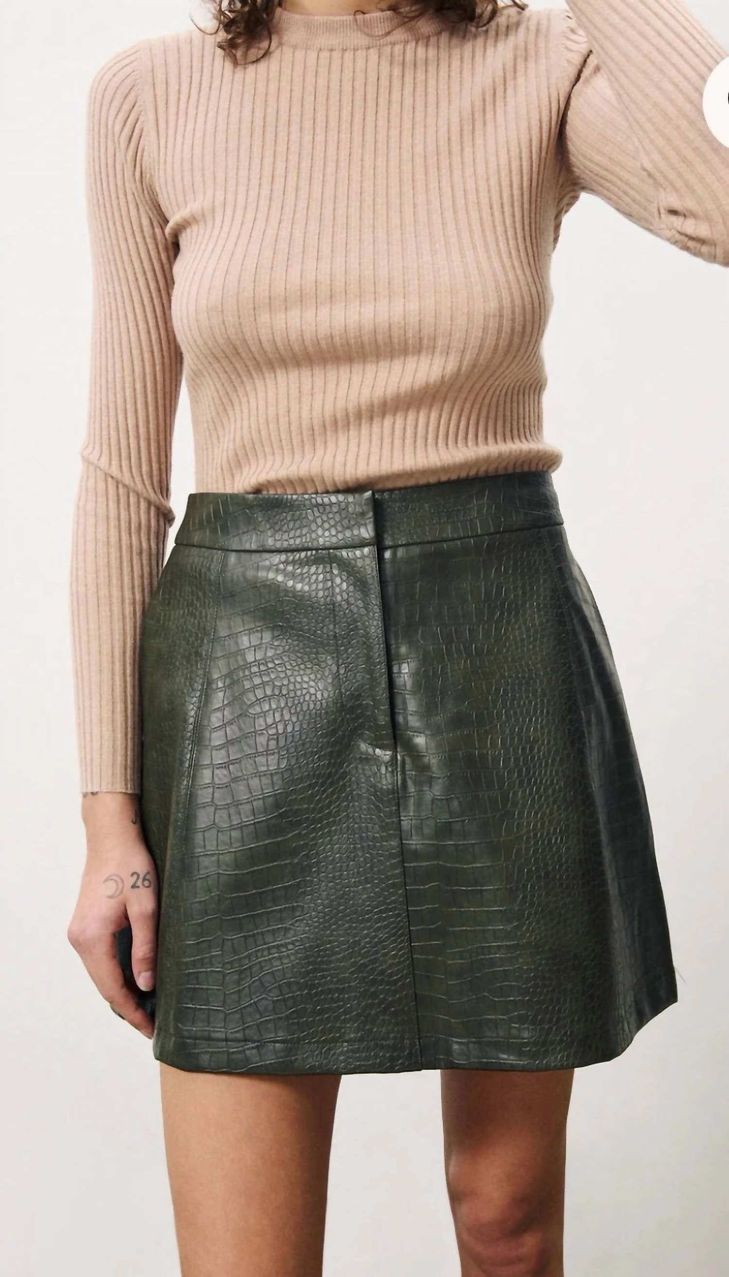 Adjustable Fastening Elien Skirt In Kaki