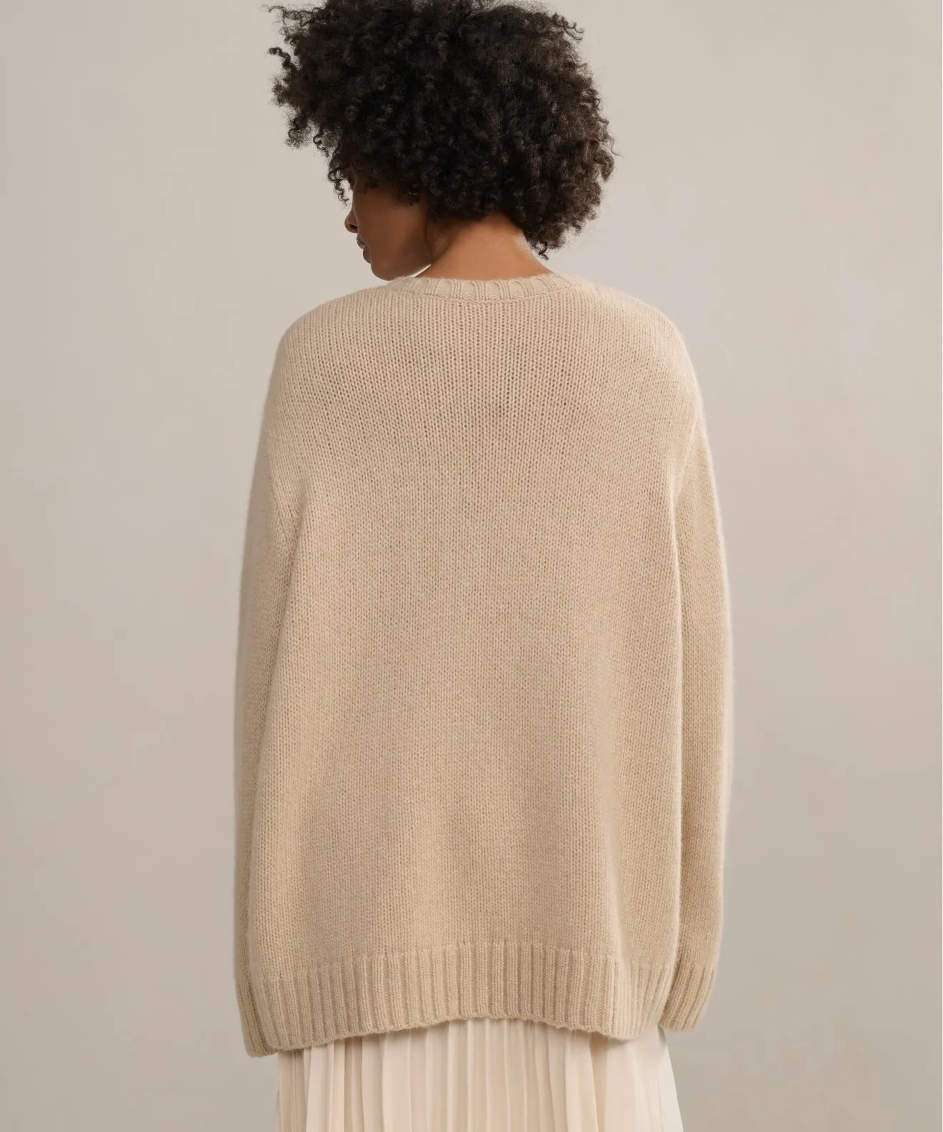 Cashmere Amelia Crewneck OdorResistant Fabric