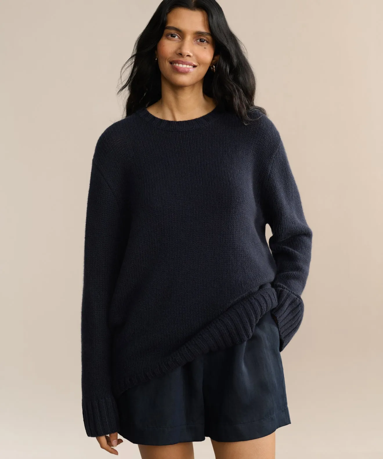Fall Comfort Fresh Casual Wear Cashmere Amelia Crewneck