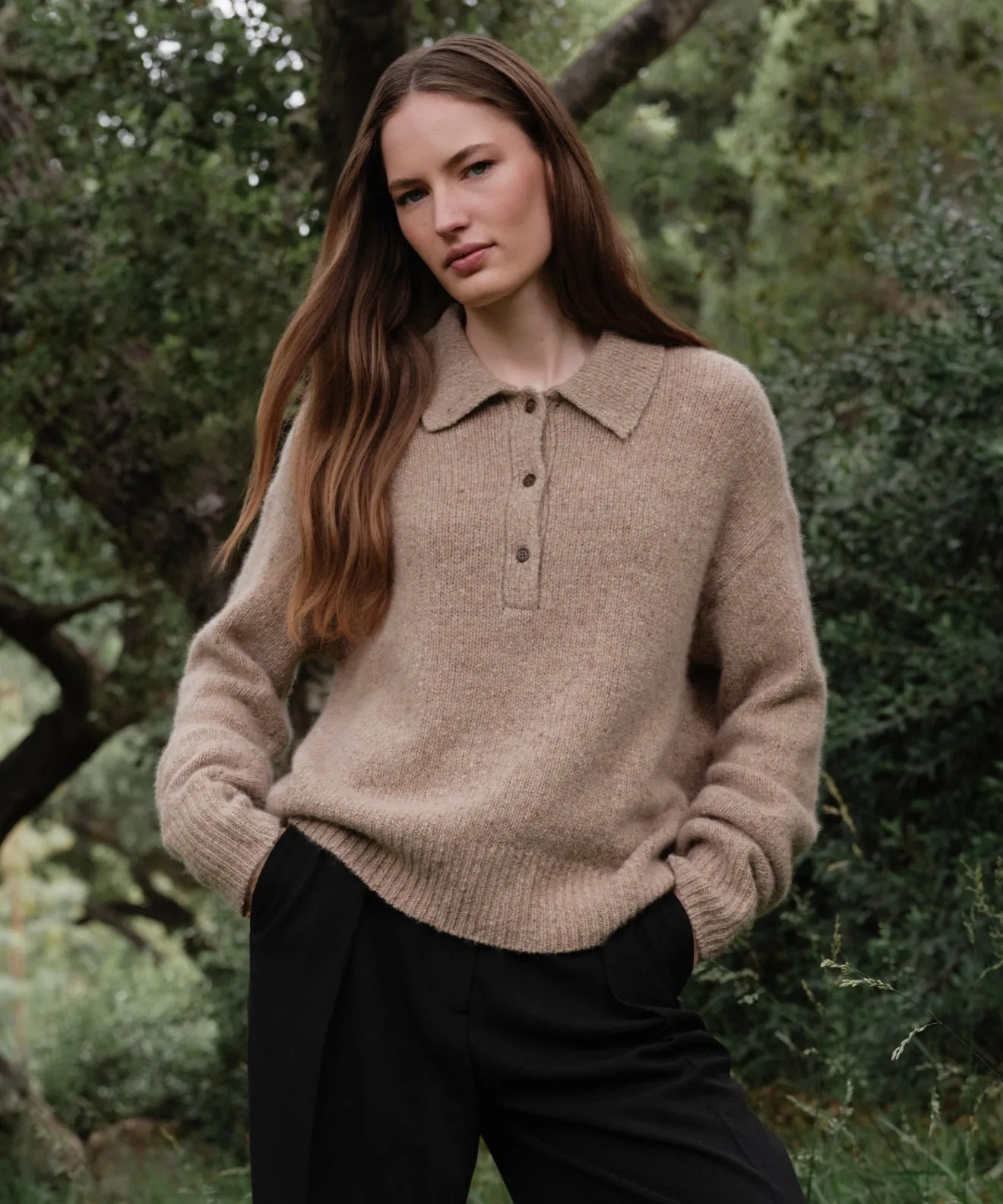 City Layer Cashmere Burke Polo