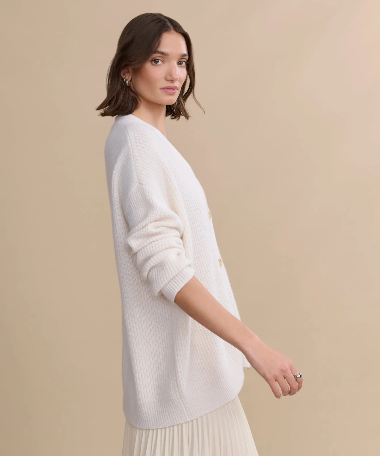 Cashmere Cocoon Cardigan Biodegradable material