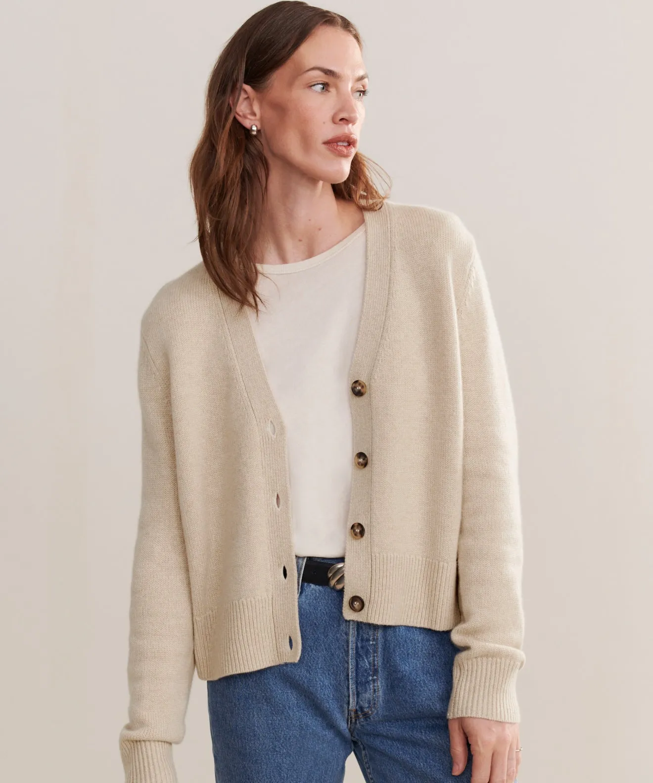 Stretchable Material All Day Comfort Cashmere Colette Cardigan