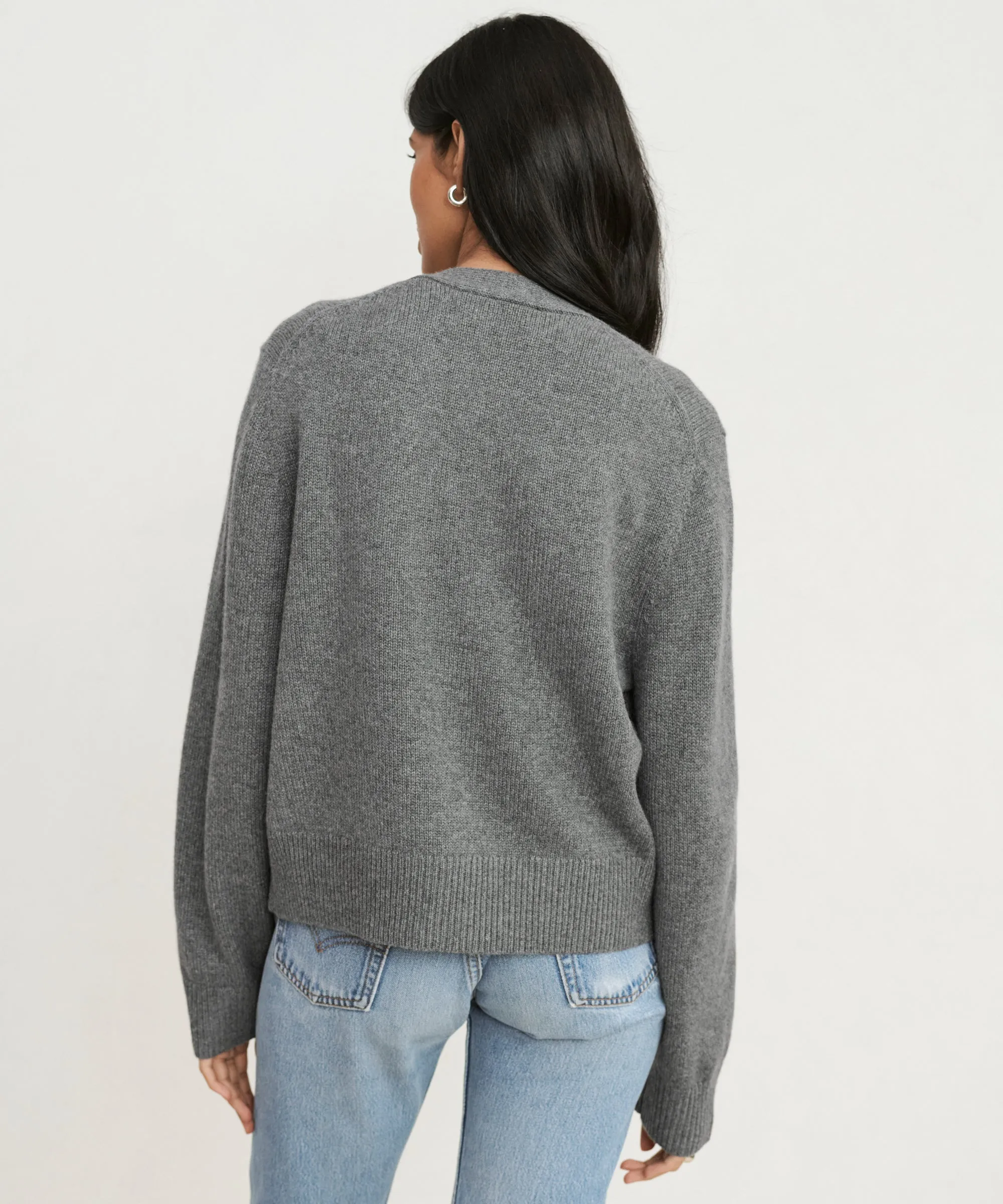 Contrast Stitch Cashmere Colette Cardigan