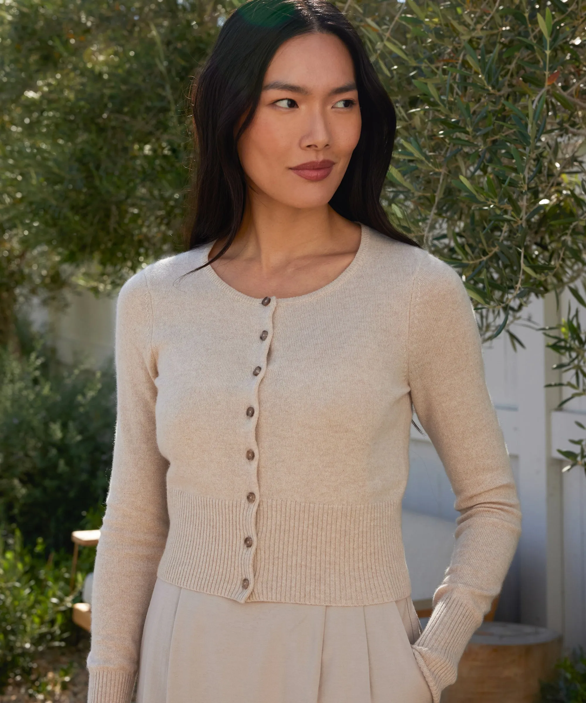 Cashmere Finley Cardigan Wrinkle Recovery Fabric Essential Comfort