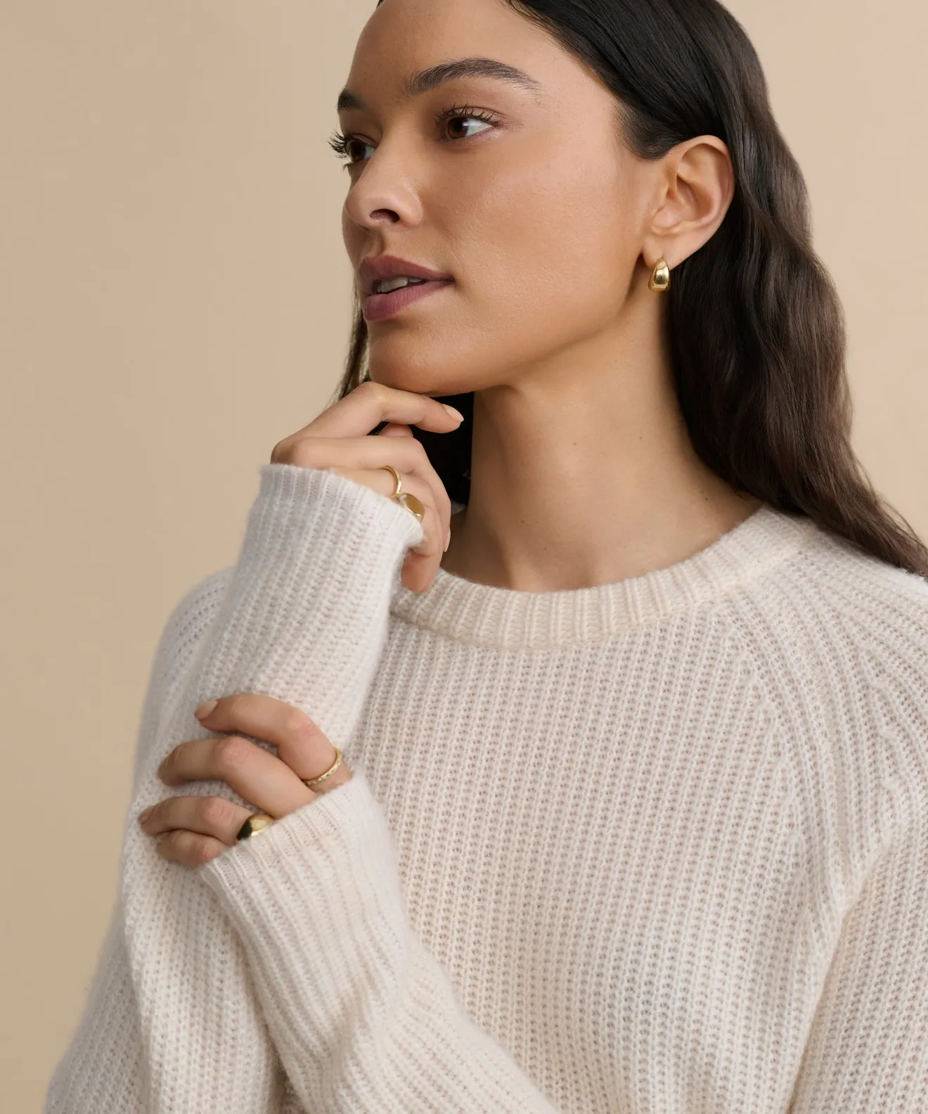 Moisture Management Thermal Insulation Layer Cashmere Fisherman Sweater