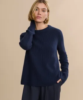 Versatile Layered Cashmere Fisherman Sweater
