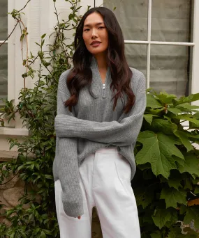 Crisp Look Thermal Air Pocket Cashmere Half Zip