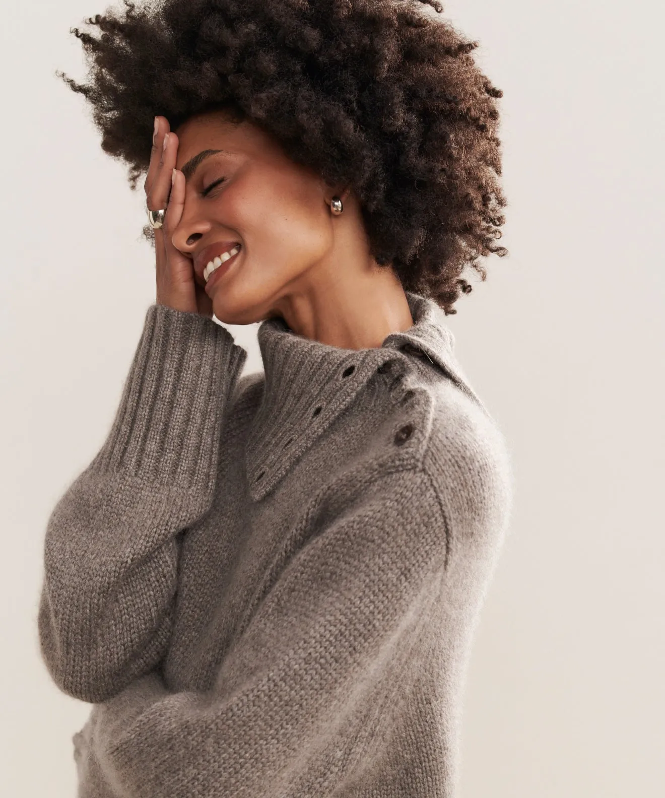 Cashmere Jackie Sweater HighDensity Knit Lightweight Fabric