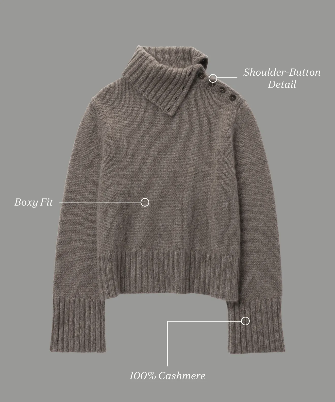 Lightweight Jersey Material Off Duty Look Cashmere Jackie Sweater