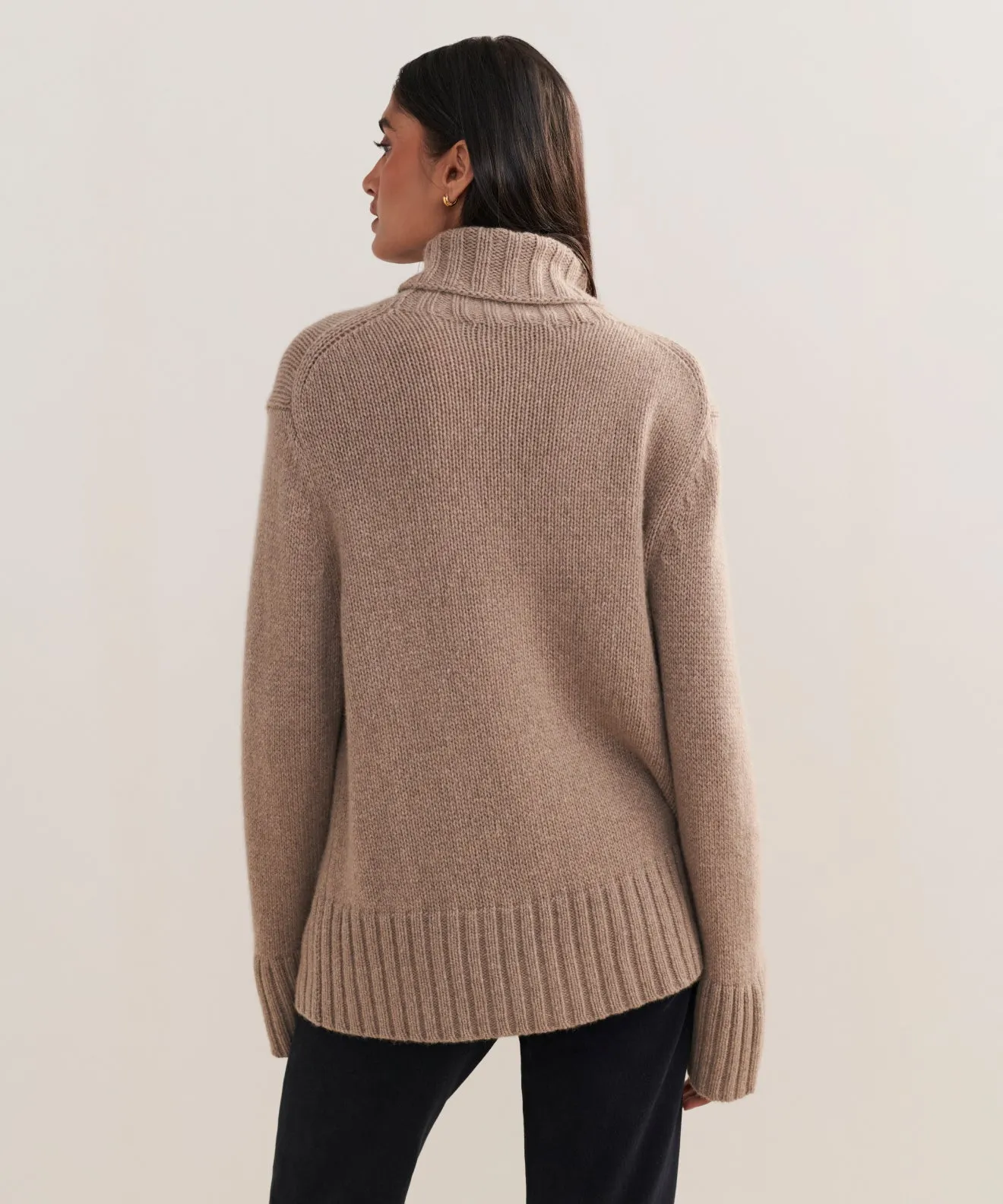 Polished Feel Cashmere Jet Turtleneck
