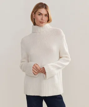 Subtle Details Cashmere Jet Turtleneck